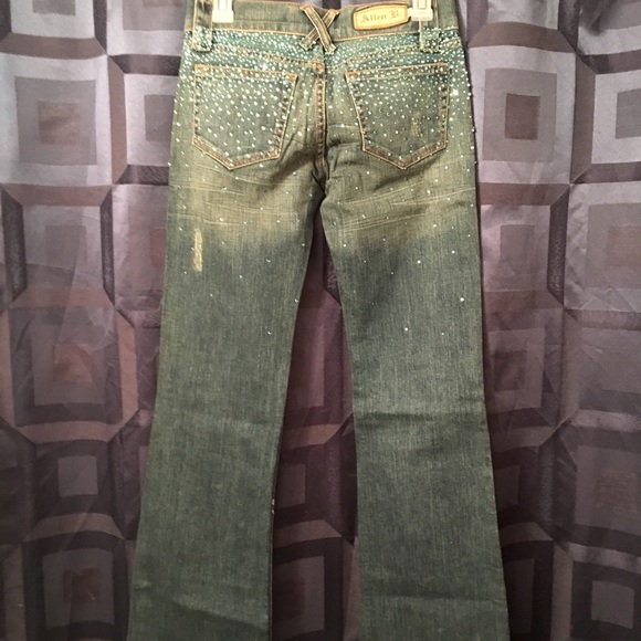 Swarovski encrusted Allen B jeans - Picture 4 of 5